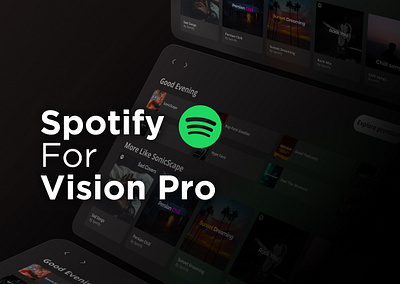 Spotify For Vision Pro app apple ar product ui uiux ux vision pro