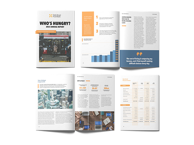 Daily Bread - Annual Report annual report design editorial editorial design financial report graphic design layout design non profit