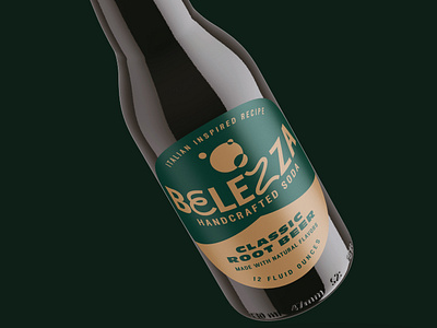 Belezza branding bubbles italian logo package packaging root beer soda