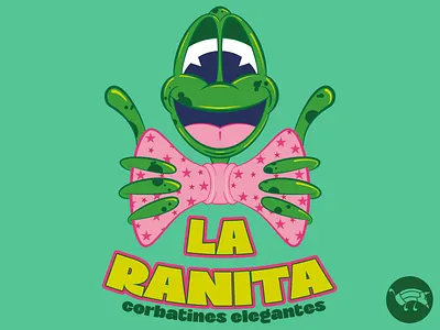 La Ranita Corbatines Elegantes advertising affinity affinitydesigner bow tie cartoon character character design digital illustration frog funny illustration label pencildog product mascot vector art vector illustration vintage