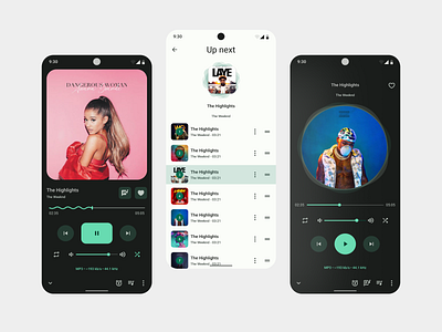 MJ Music Player (Design System Android) amazing android app designsystem effect figma final ios landing logo multi music offline online player sketch ui ux web xd