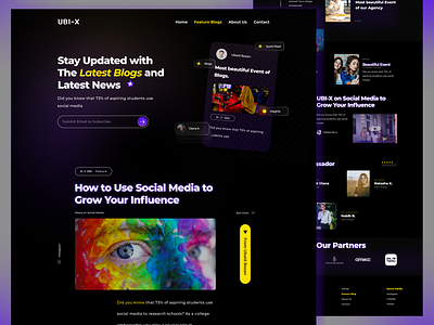 Blogs Website Design blog blog website blogify blogsite luxury design modern design news ui ux uidesign uidesigner uxui web design