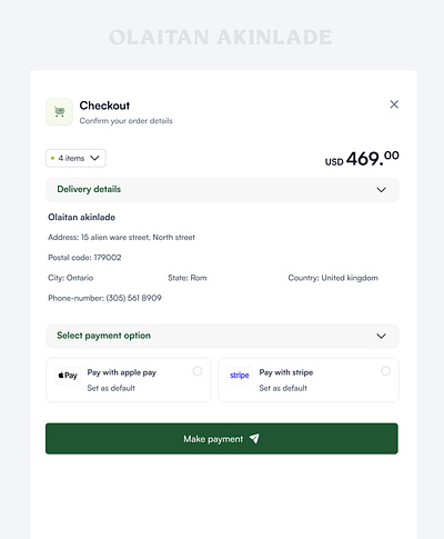 e-commerce checkout screen app design product design typography ui ux