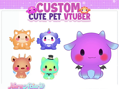 Custom VTuber Chibi Pet Design adorablevtuberdesigns custompetvtuber cutevtuberpets kawaiivtuber livestreaming streamingcompanions twitch vtubercustomization