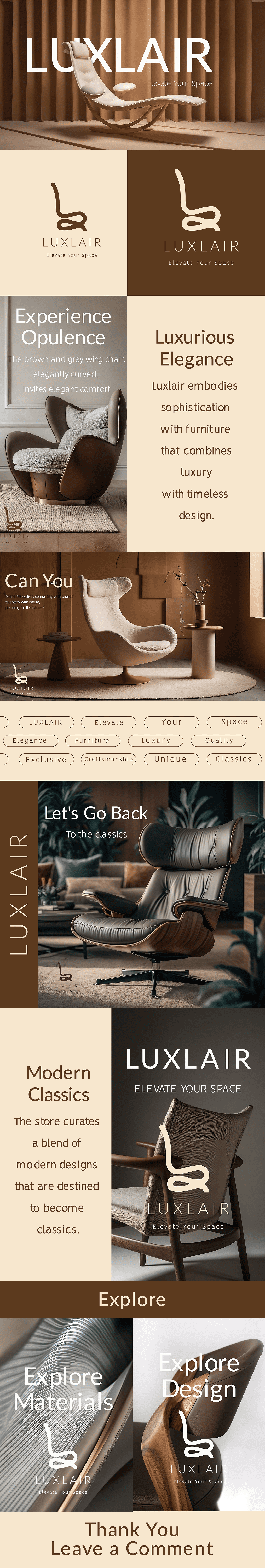 Furniture Brand Identity - products Visual Identity brand branding chair design furniture graphic identity logo product visual