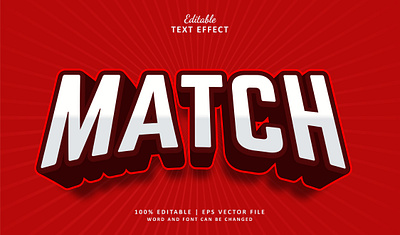 Text Effect Match 3d cup logo text effect