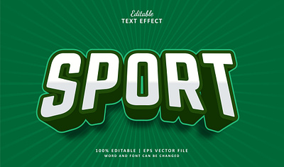 Text Effect Sport 3d cup logo text effect