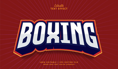 Text Effect Boxing 3d boxing cup logo text effect