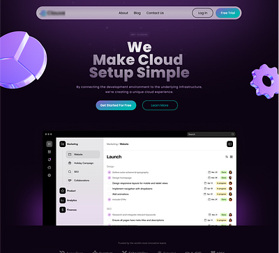 Website Redesign Cloud Application design product design ui ux visual design webdesign websitedesign