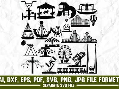 Amusement Park,Theme Park,ride svg adventure animation branding logo motion graphics ui