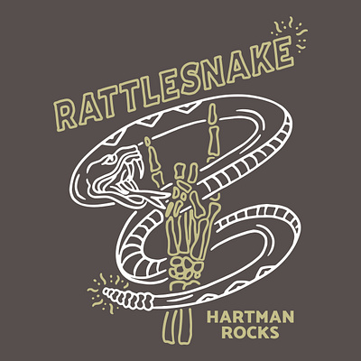 Rattlesnake colorado gunnison hartman rocks illustration merch mountain bike rattlesnake skeleton snake trails tshirt