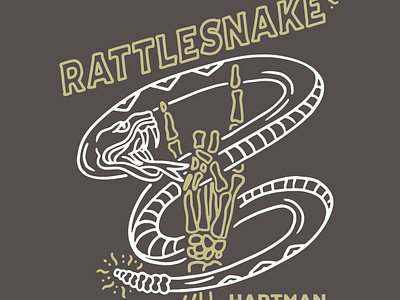 Rattlesnake colorado gunnison hartman rocks illustration merch mountain bike rattlesnake skeleton snake trails tshirt