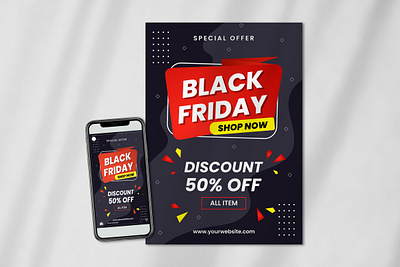 Black Friday Sale Poster Template black friday black friday poster black friday sale discount offer sale sale poster shoping special offer