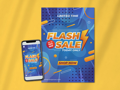 Flash Sale Poster Template discount event flash sale flash sale flyer flyer poster sale sale poster shoping mall templlate