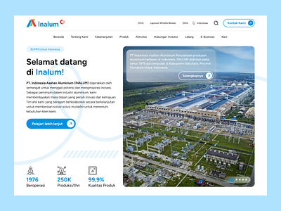 Inalum - Redesign State Owned Enterprise Website company enterprise redesign ui website