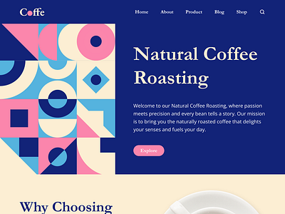 Cofee Online Shop graphic design ui