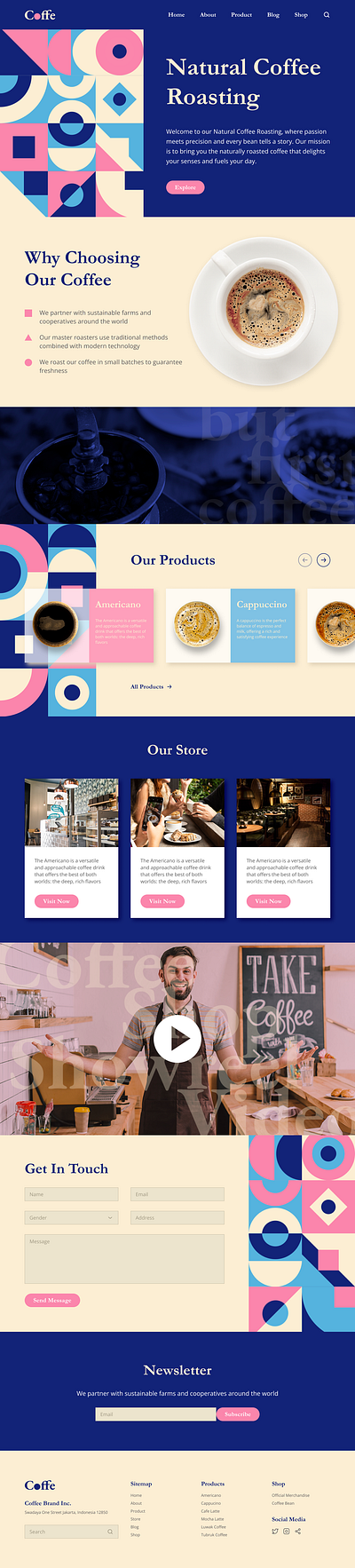 Cofee Online Shop graphic design ui