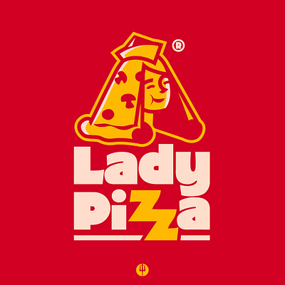 LADY PIZZA design diseño de logo diseño plano illustration logo logo logodesign design logodesign design brand marca tipografía