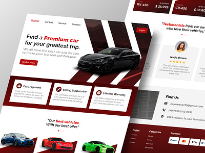 Car Showroom Landing Page - UI Design car showroom car showroom design car showroom landing page landing page landing page design ui design ui exploration uiux user interface user interface design website design website exploration