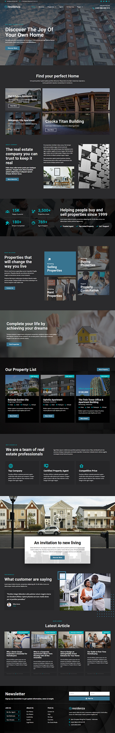 Concept1 for real estate company branding design graphic design ui ux website wordpress