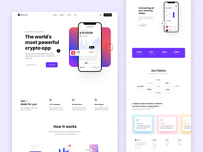 Crypto App Website Design - District47 Agency crypto design design system finance product design ui ux web website