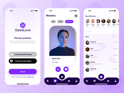 Dating - Mobile App Concept app screen design application date app dating app minimalist app modern app online dating app premium ui design screen design ui ux