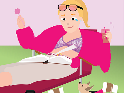 Legally Blonde animation illustration vector