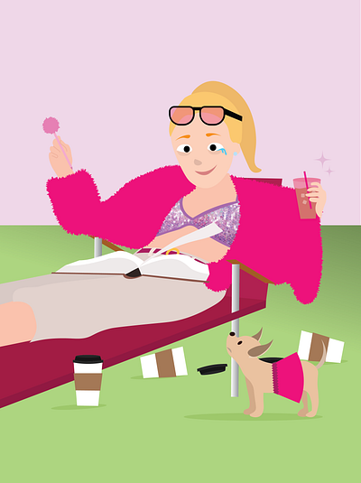 Legally Blonde animation illustration vector