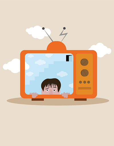 Truman Show animation illustration vector