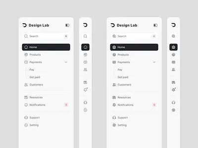 Sidebar Navigation UI app clean ui dashboard light menu navbar navigation sidebar sidebar navigation ui trendy sidebar ui design