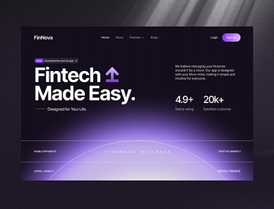 Fintech futuristic - Website design design fintech futuristic header landing page ui web website