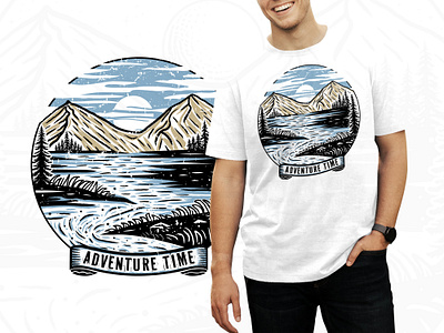 Summer mountain adventure vector art t shirt design shirt