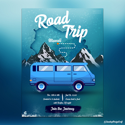 Road Trip Poster branding graphic design illustration typography vector