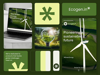 Ecogen - Website Concept Design aesthetic corporate site corporate website environment green home page landing page renewable energy ui ux user interface web web page webdesign