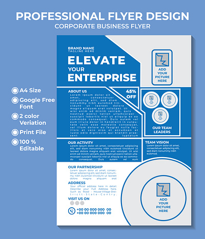 Professional Corporate Business Flyer Design Project. flyer leaflet offer
