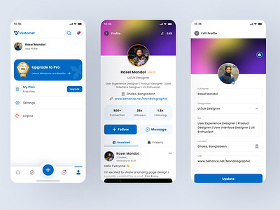 Vestornet - Social Media App (Profile)