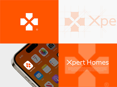 Xpert Homes 3d brand identity branding graphic design graphic hunters logo logo design