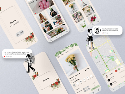 Flowerto - Flower app app delivery design figma flower flower shop graphic design ui uidesign uiux ux
