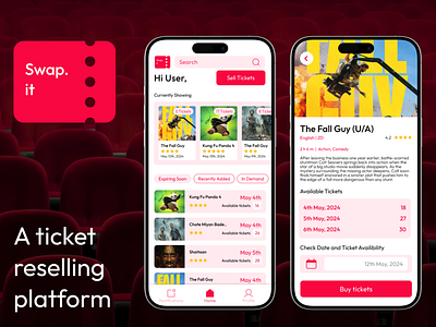 Swap.it - A ticket reselling platform app design ui uiux ux design