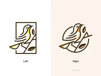 Bird Logo Design - Left or Right? animal animal logo bird bird logo branding creative logo dainogo design graphic design logo logo collection logo design logo portfolio logofolio modern logo symbol