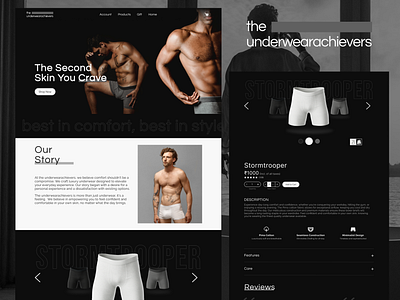 Website design for a luxury underwear brand branding ui ux ux design website design
