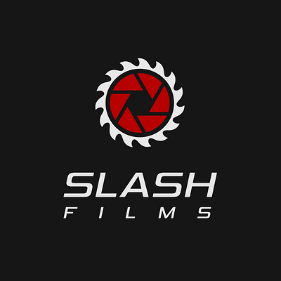 SLASH Films Logo art logo films logo graphic design lens logo logo logo design movie logo slash films slash logo vector