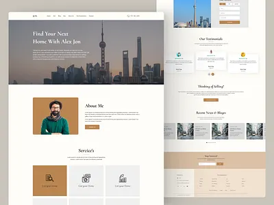 Realestate Realtor Agency Landing Page agency landing page apartment architecture building design house modern design property property website real estate real estate landing page real estate website real estate website design realestate residence saas ui uiux ux website