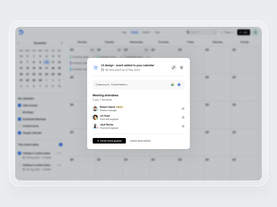 Calendar web app UI - ChronoCal activity calendar calendar design calendar ui component component design component ui dashboard dashboard design event event design event ui product design saas saas design saas ui time management ui design web app web app design