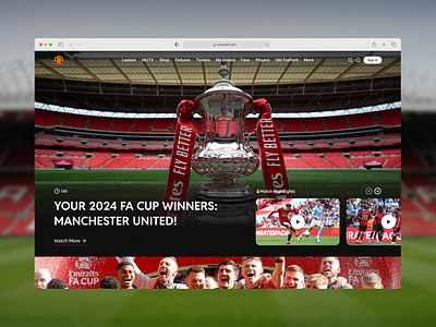 Manutd.com - Homepage UI Concept 3d animation branding graphic design logo motion graphics ui