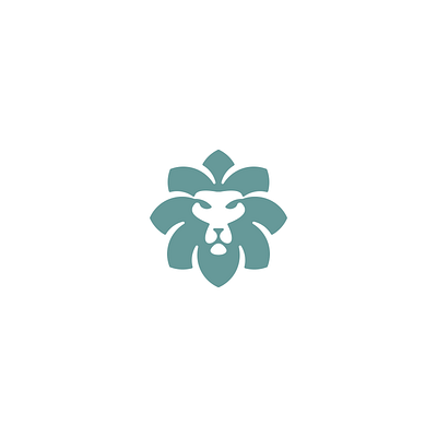 lion leaf logo icon