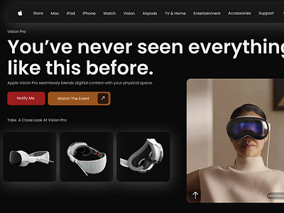 Apple vision pro ui/ux apple figma logo ui ux websie
