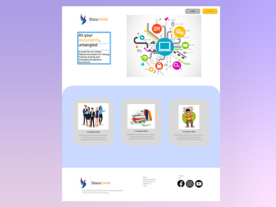 DocuComb Web Design company figma homepage prototype ui webdesign