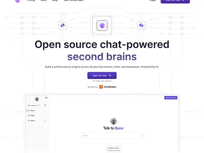 Quivr - A chat-powered second brain ai design figma graphic design illustration product design ui ux website