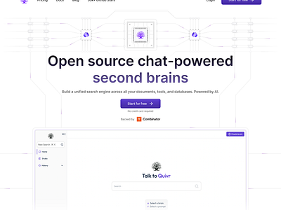 Quivr - A chat-powered second brain ai design figma graphic design illustration product design ui ux website